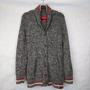 Sears Heritage Cabin Wool Cardigan Sweater Women's XS Gray Oat Button Up Cottage
